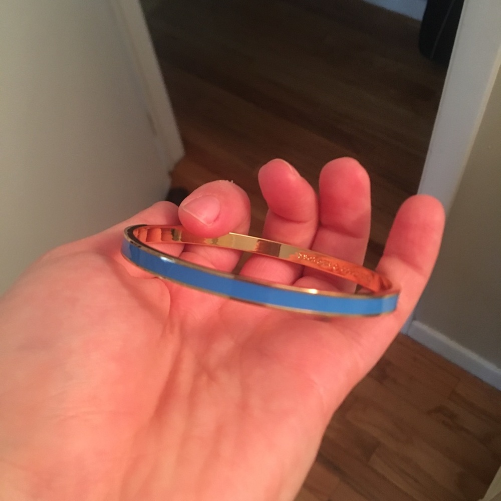 Kate Spade blue and gold bangle